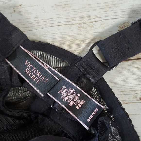 Victoria's‎ Secret Very Sexy Black Quilted Satin Corset with Garter Straps 34B - Picture 9 of 10